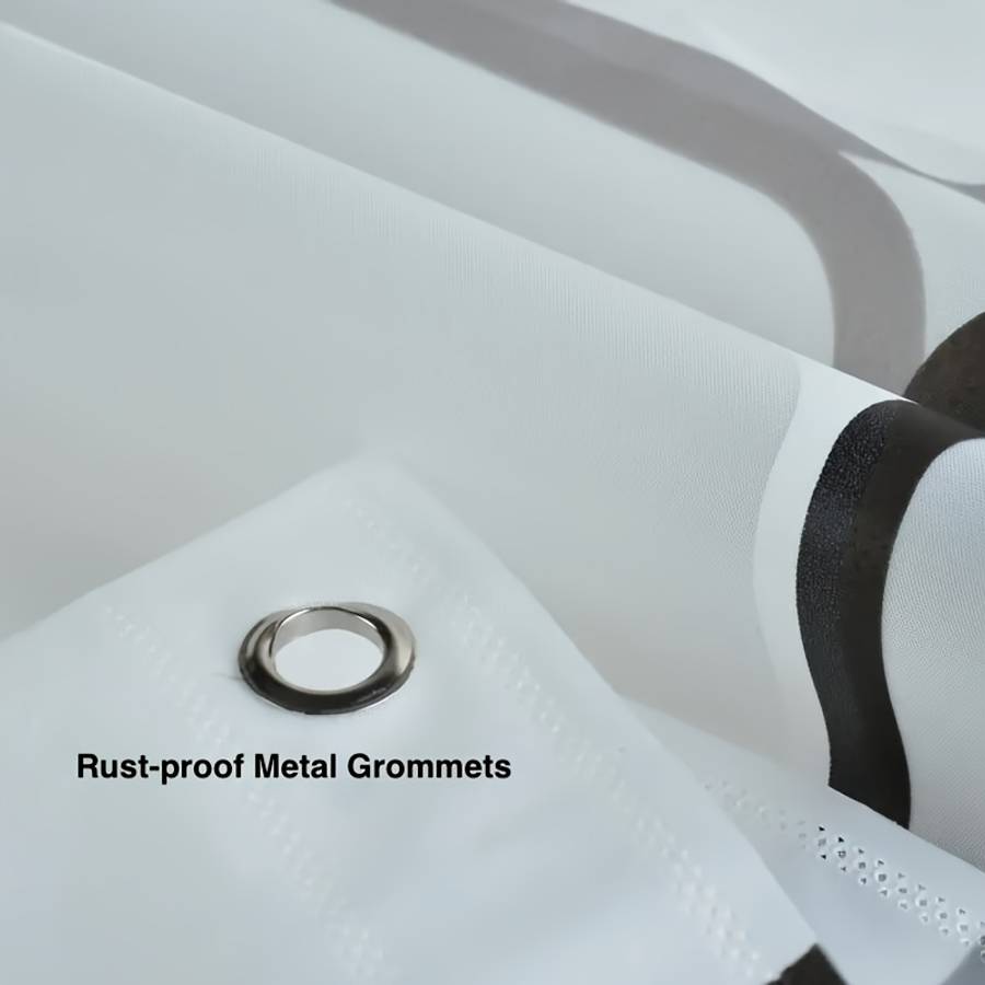 Waterproof Shower Curtain Color Black And White Large Square Size 71X78.7 180X200Cm