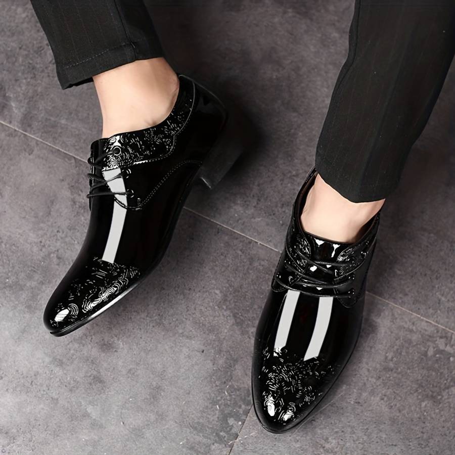 Mens Leather Shoes Color Black Sizeuk 10.5