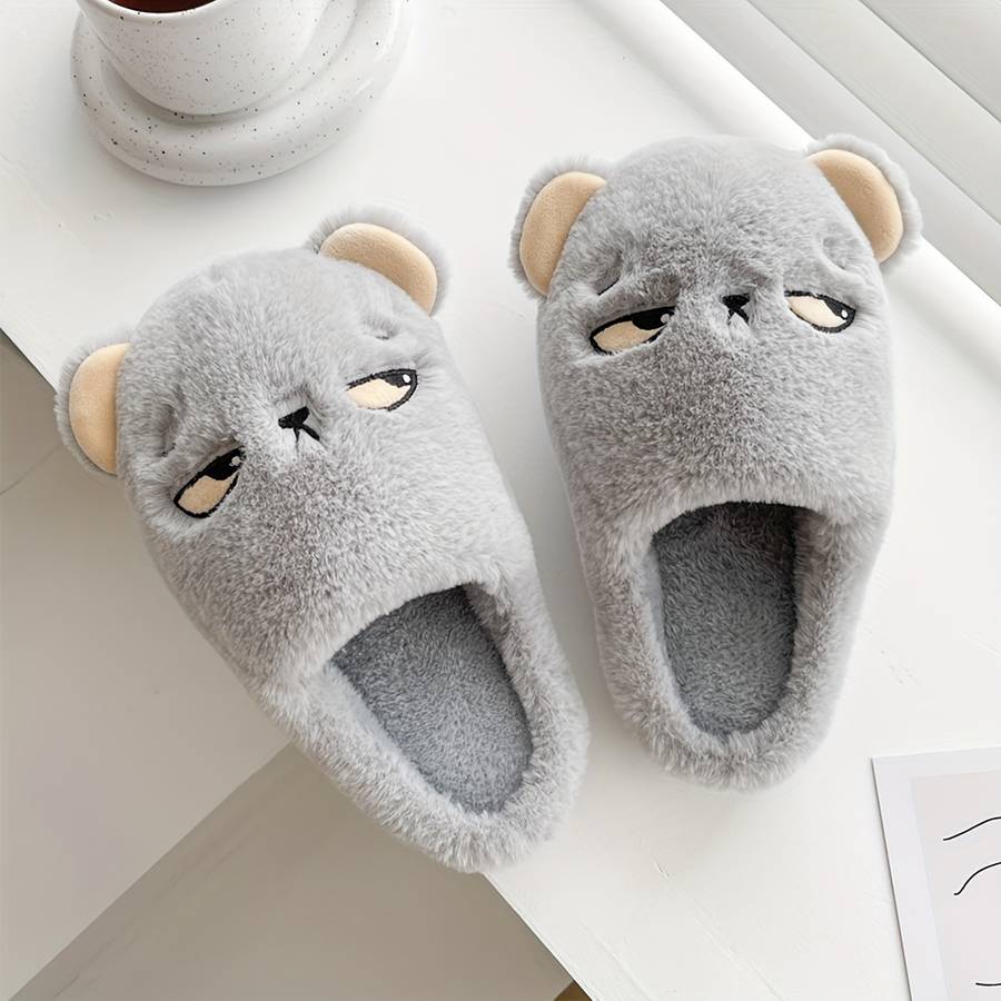 Cotton Slippers Color Grey Sizeuk 3.5-4