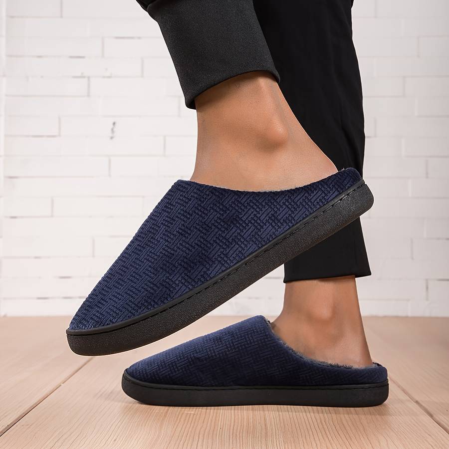 Cotton Slippers Color Black Sizeuk 8.5-9