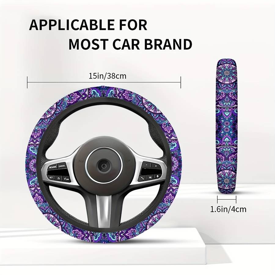 Car Steering Wheel Cover Boho Pattern