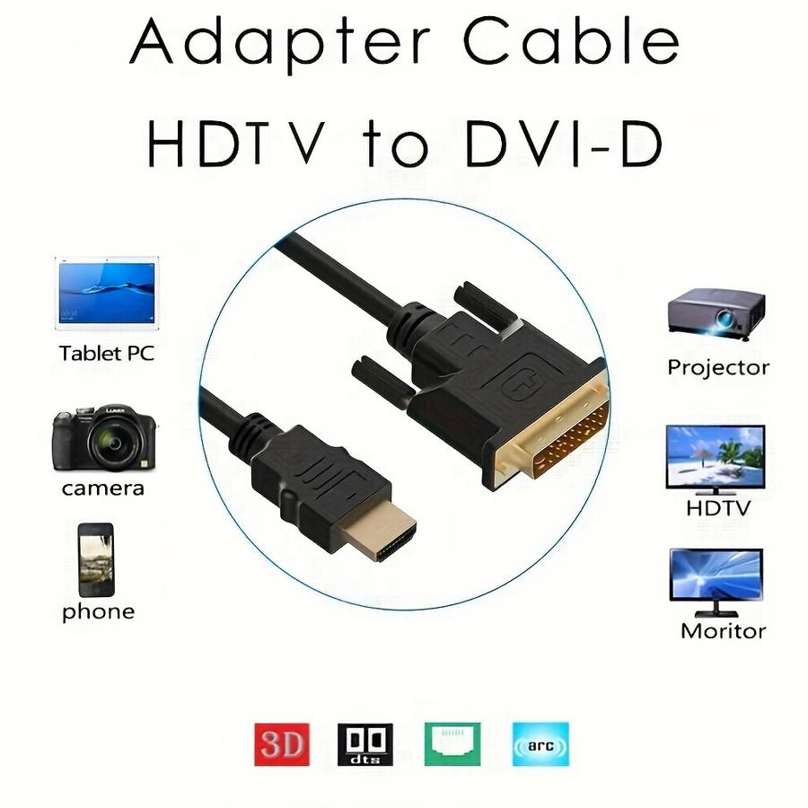 1-Pack Hd Dvi To Hdtv Cable