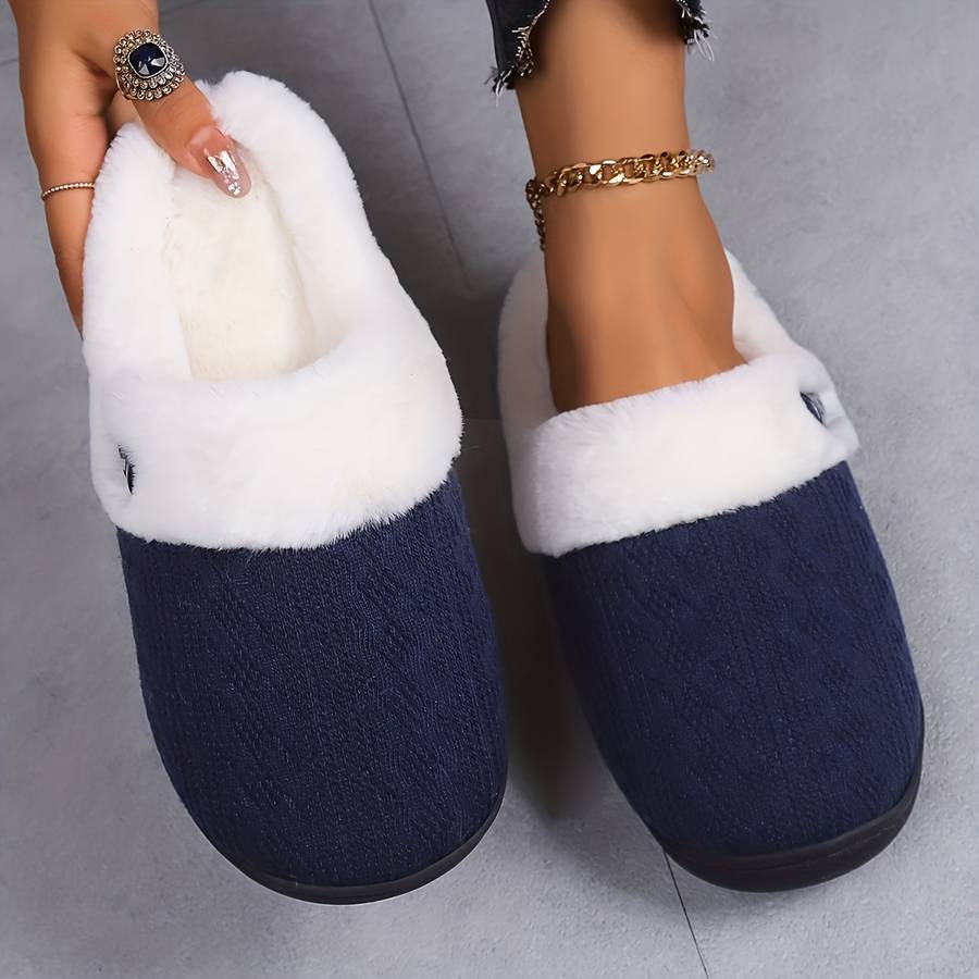 Cotton Slippers Color Navy Blue Sizeuk 9.5-10