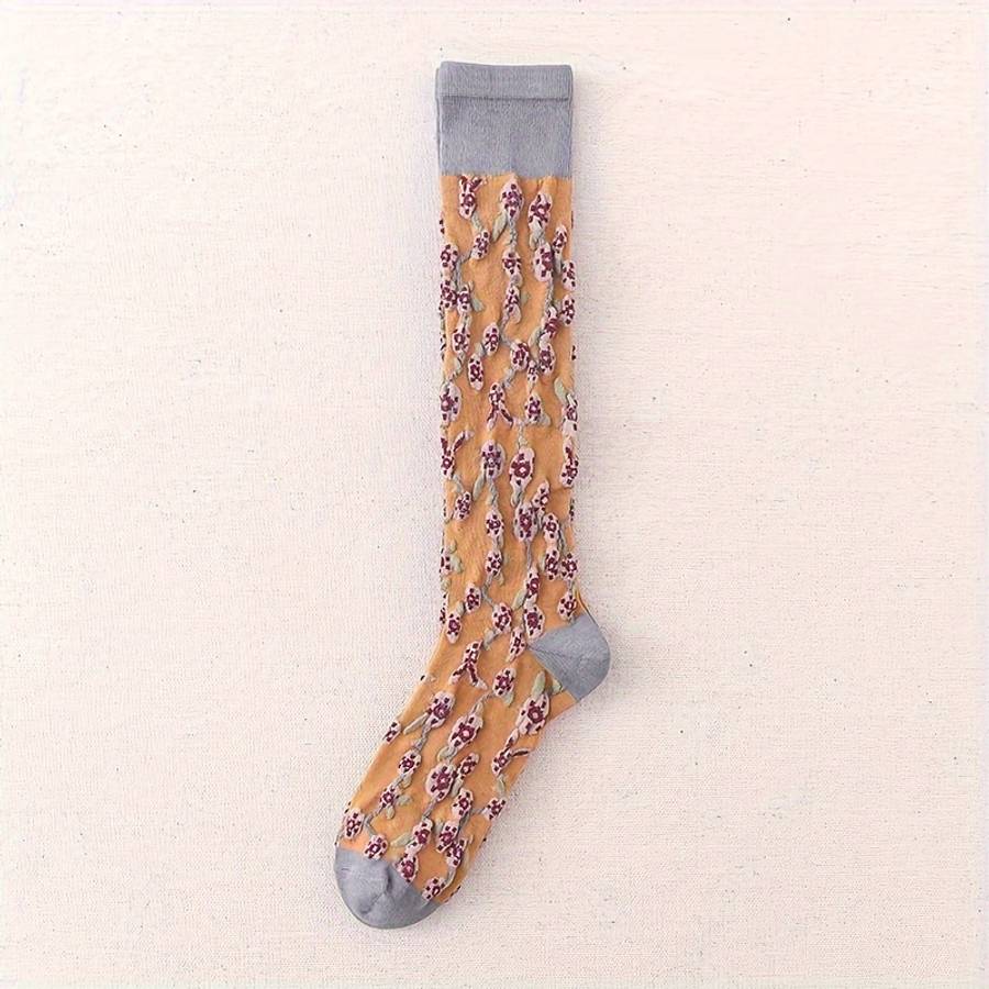 Women S Socks Color Yellow1 Pair Size Onesize