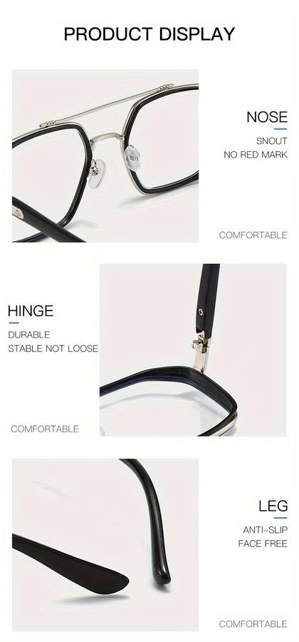 Mens Glasses Color Black Golden