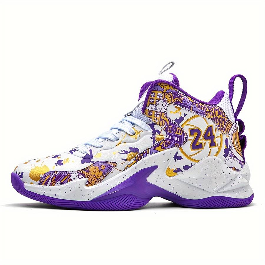 Basketball Shoes Color White Purple Sizeuk 9.5