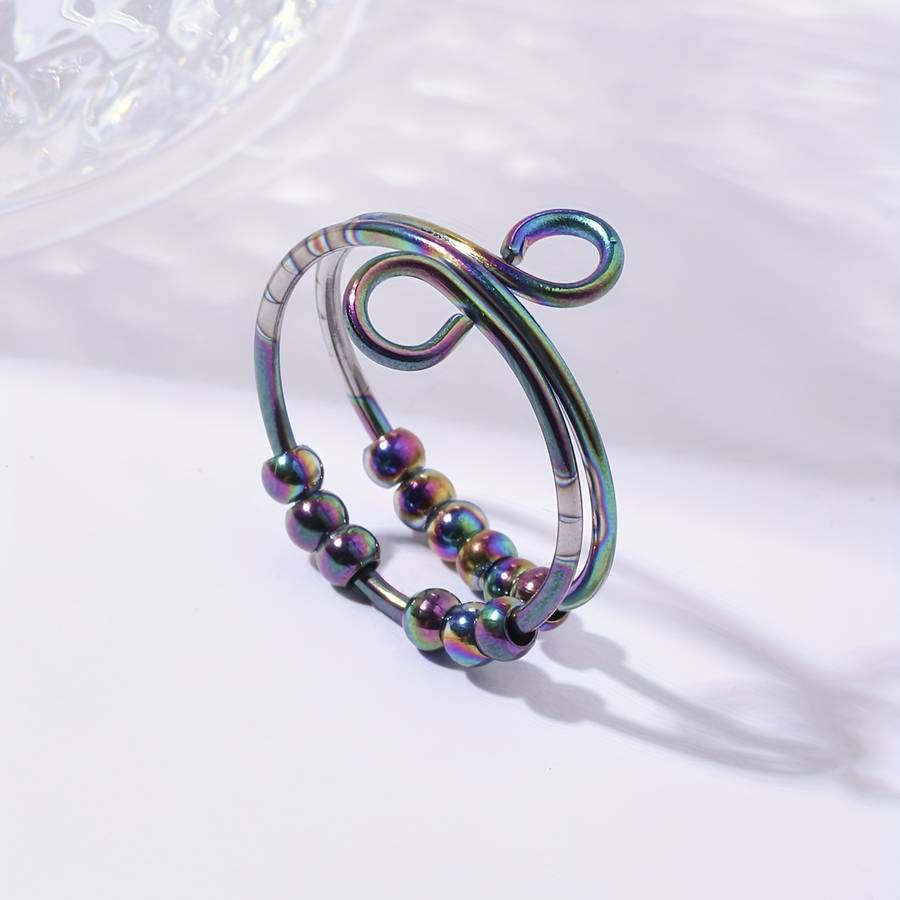 Exquisite Fashion Polished Ring Color Golden Size One Size