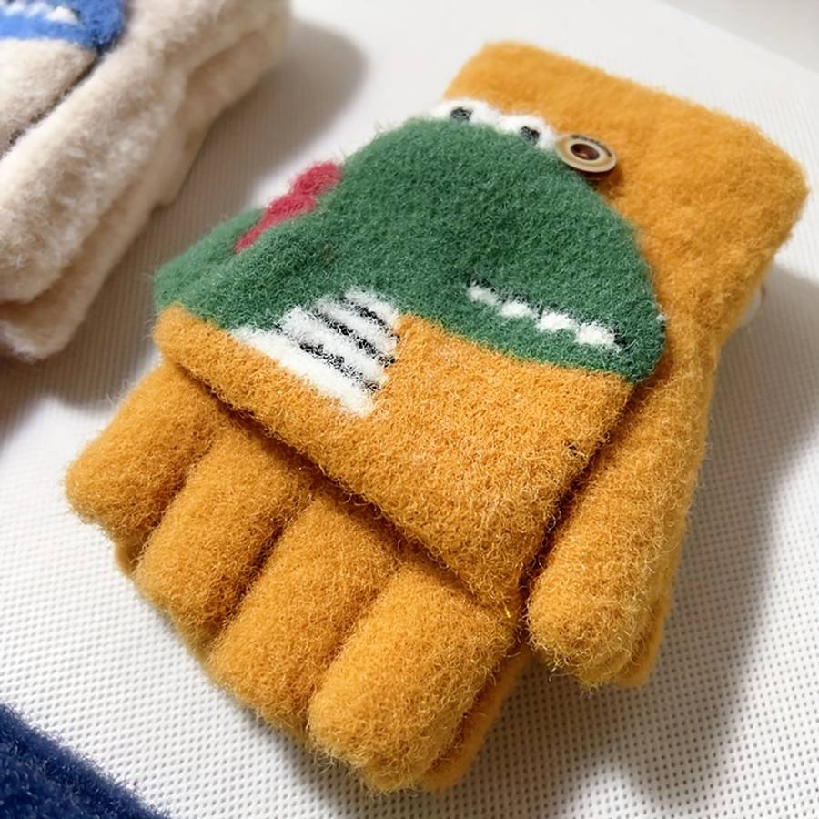 Winter Gloves Color Grey Size One To Size