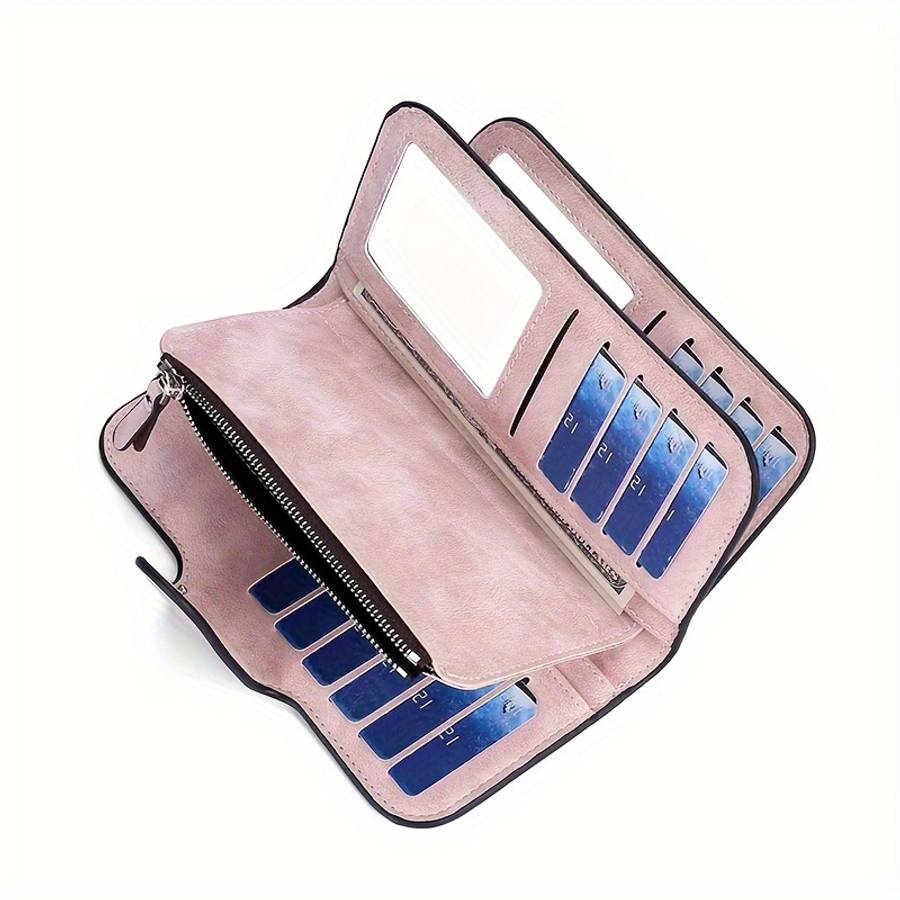 1pc Retro Minimalist Short Walet Solid Color Clutch Credit Card Case Multi Card Slots Wallet