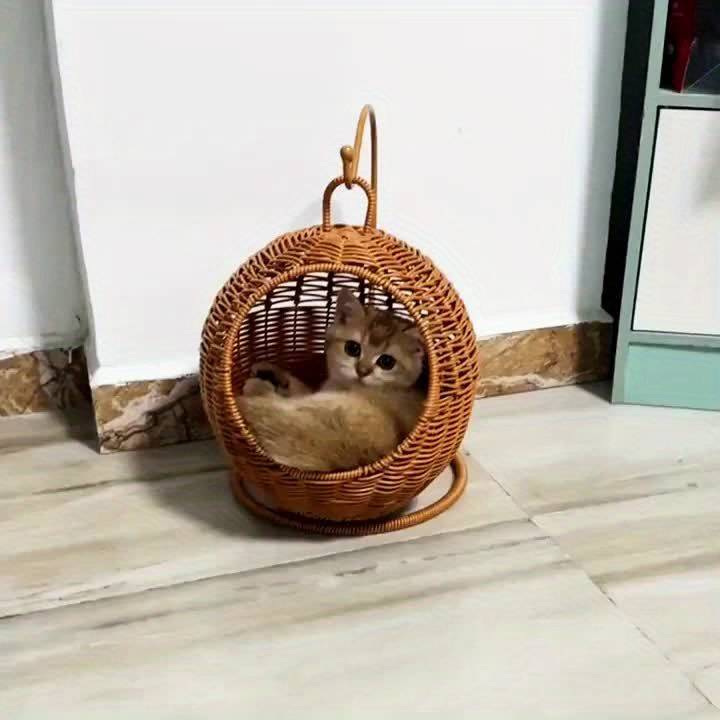 Pet supplies color Rattan Hanging Basket