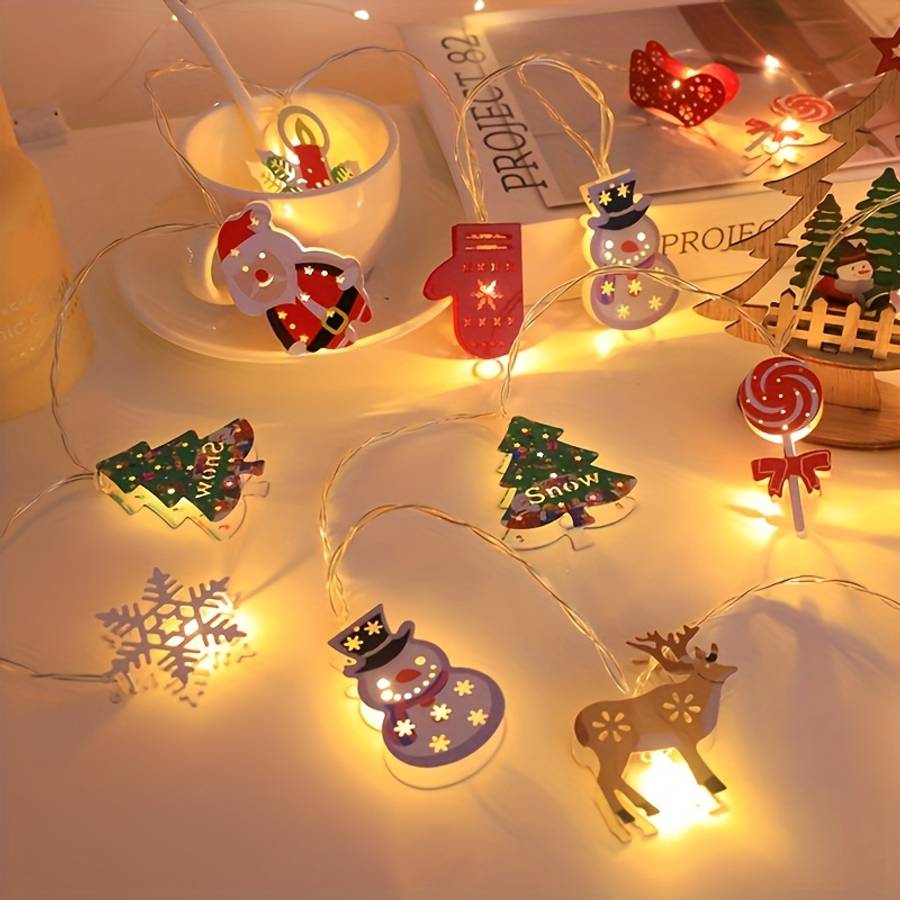 Christmas Lights 10 Christmas Mix And Match Size 3 Meters 20 Light Battery