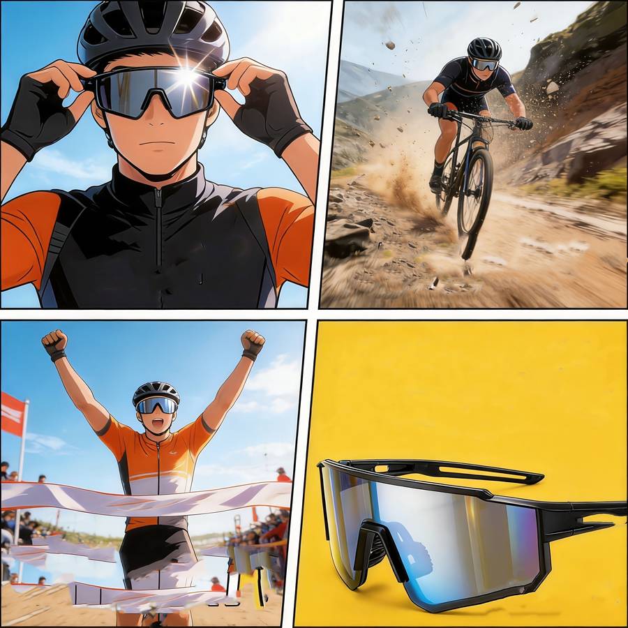 Cycling Glasses Color Blue