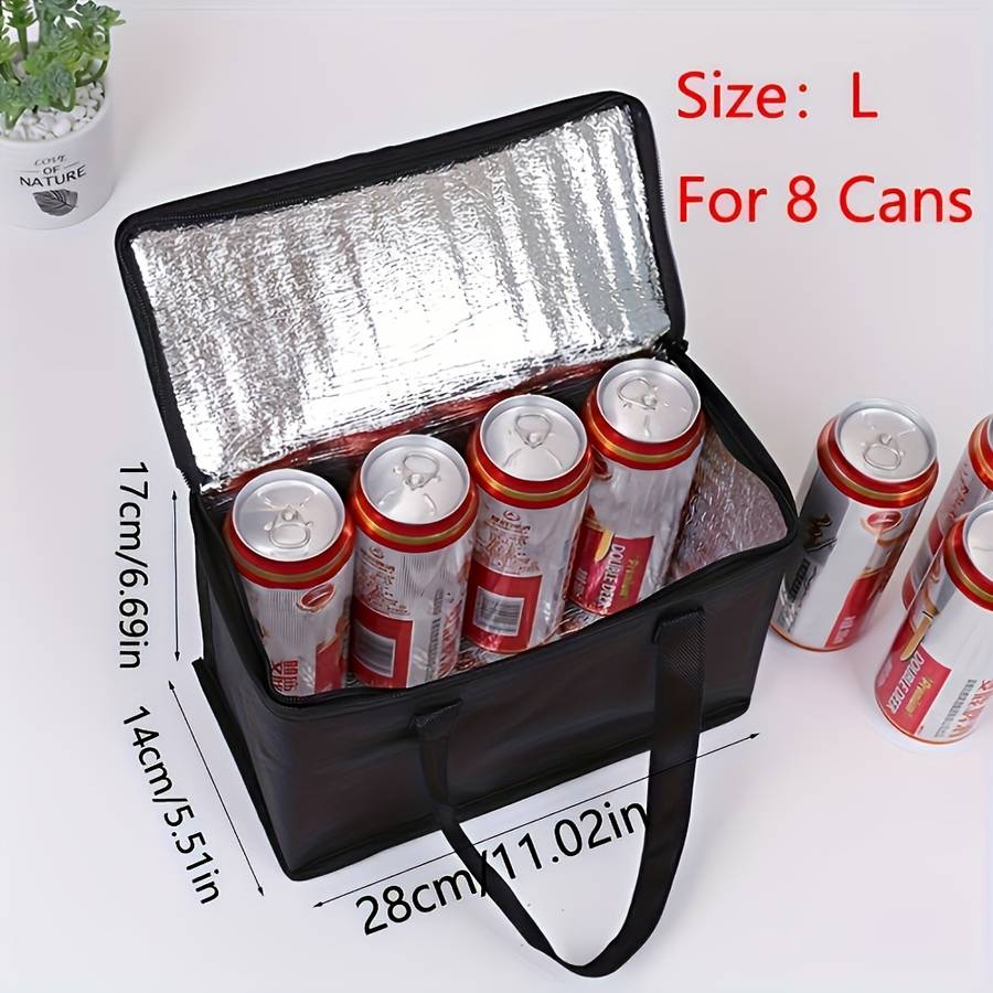 1 Insulated Cooler Bag Drinks Thermal Retention Portable Durable Aluminum Foil