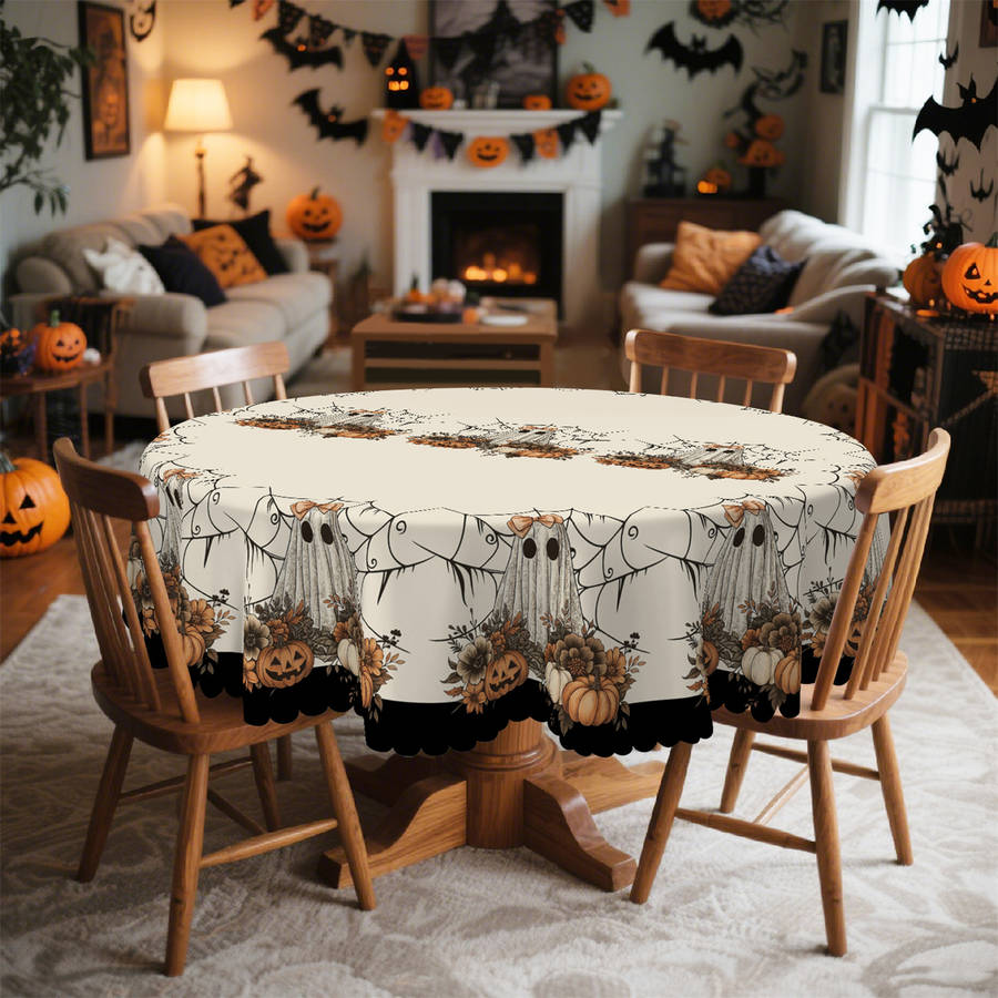 Halloween tablecloth decoration size Round 60inch or 152cm