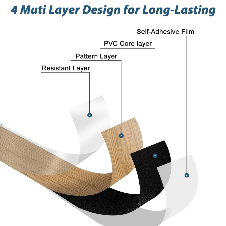 Self Adhesive Floor Stickers Wood Grain 5S
