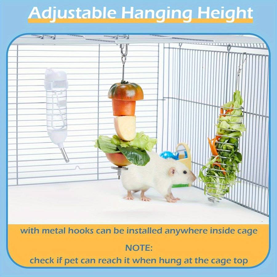 Pet Supplies Model 2Pcs  Feeding Cage  Add  Feeding Nails