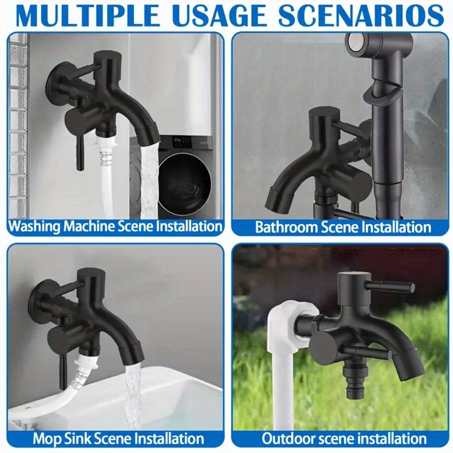 Heavy-Duty Outdoor Faucets Silvery