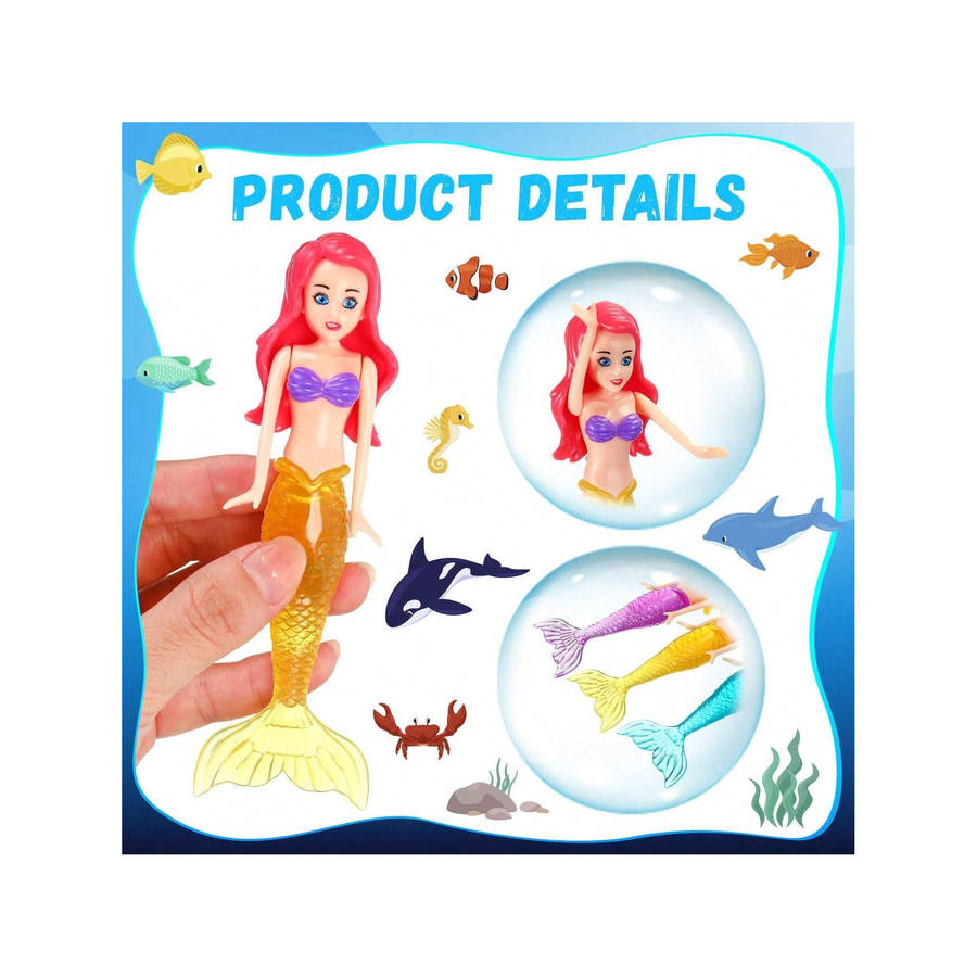 Childrens Toys Color 4Pcs Assorted Varieties Items4Pcs Glowing Mermaid