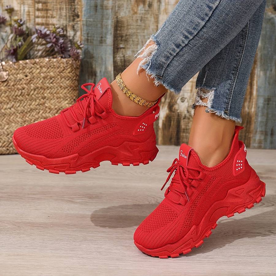Women S Sneakers Color Scarlet Red Sizeuk 6