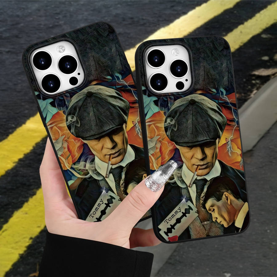 1Pc Black For iPhone 13 Pro Max Retro Gangster Men Phone Case