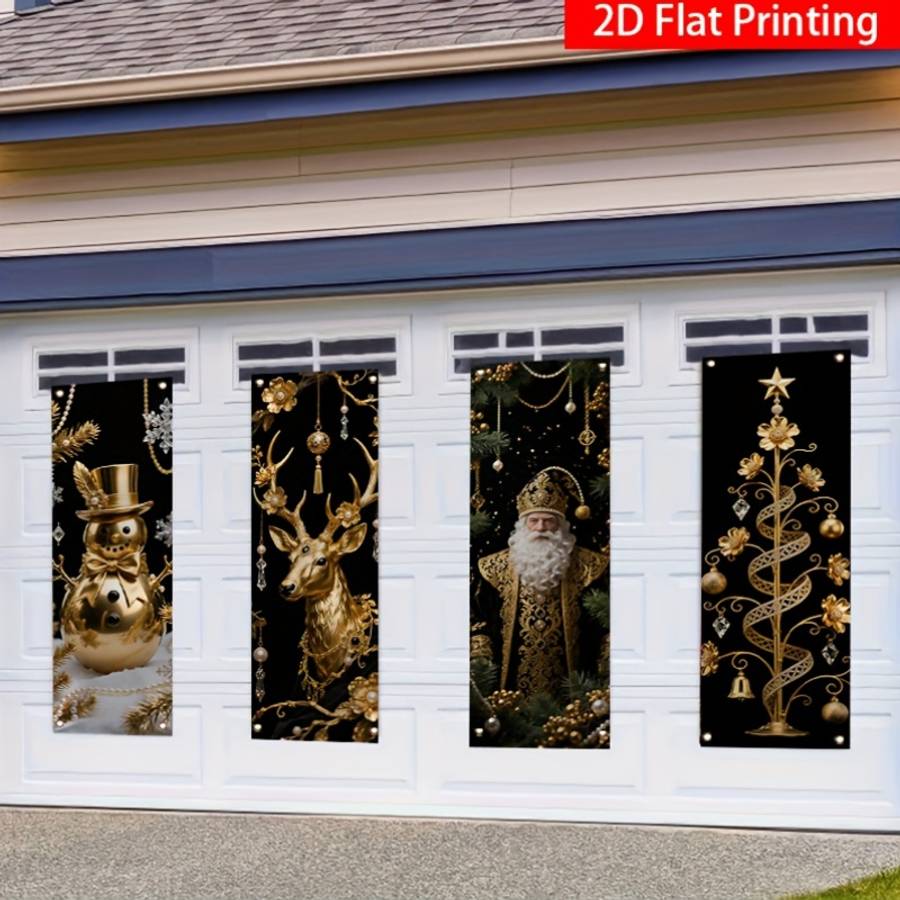 Christmas Decorations Size 4Pcs 23.6X70.8In 60X180Cm