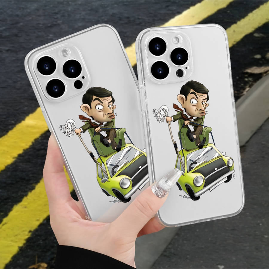 1Pc Transparent For iPhone 7 Plus 8 Plus Mr Humorous Car Phone Case