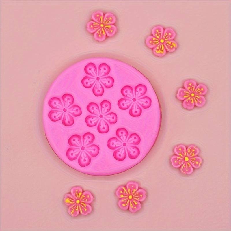 Suitable For Baking Molds Color Red Items 6 Piece Cherry Blossom Mold A 659