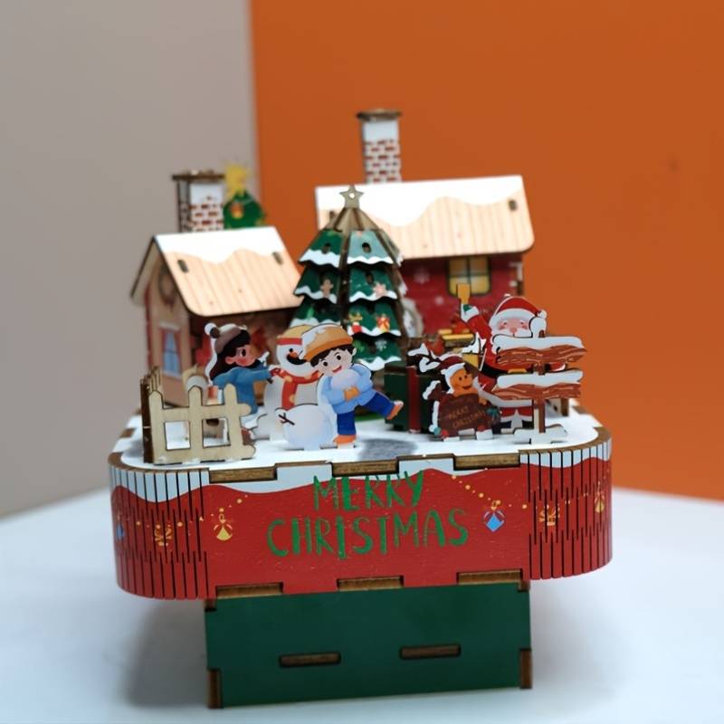 Building Toy Architectural Model Toy Set Model Christmas Cottage