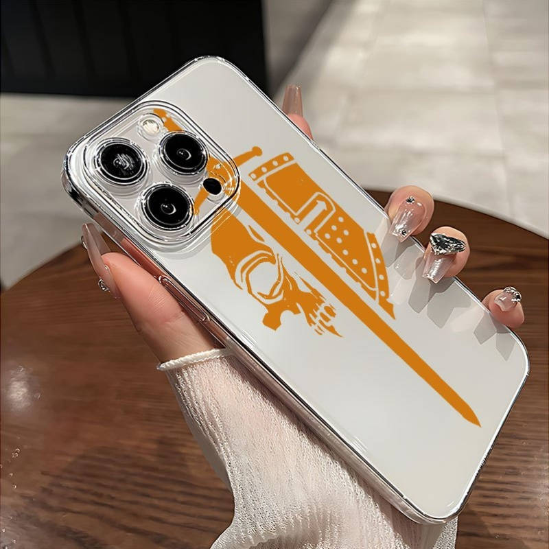 1Pc Transparent For iPhone 16 Pro Max African Drum Design Phone Case
