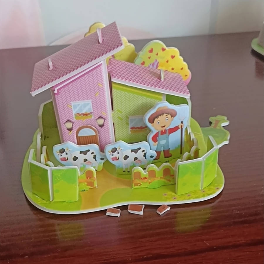 Building Toy Architectural Model Toy Set Model Four Random Styles.