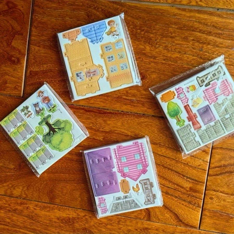 Building Toy Architectural Model Toy Set Model Four Random Styles.