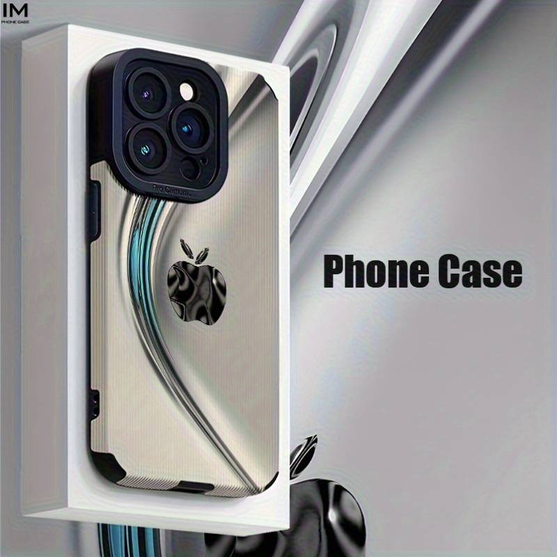 1Pc Black For iPhone 14 Plus Apple Logo Design Phone Case
