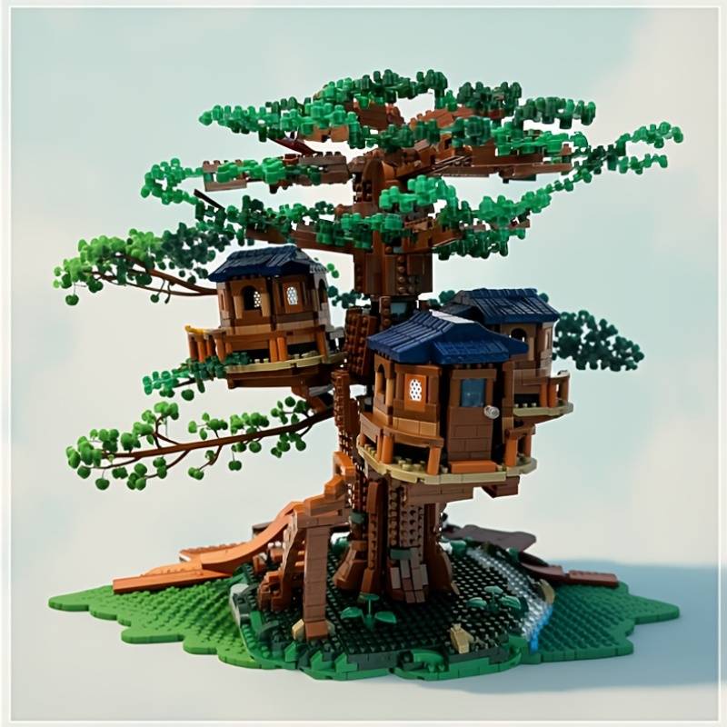 Building Toy Architectural Model Toy Set Model Tree House 1500Pcs