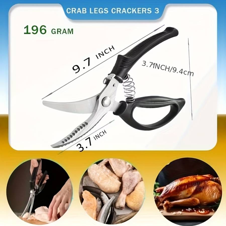 Scissors Color Black Kitchen Shears  Black And White Seafood Shears