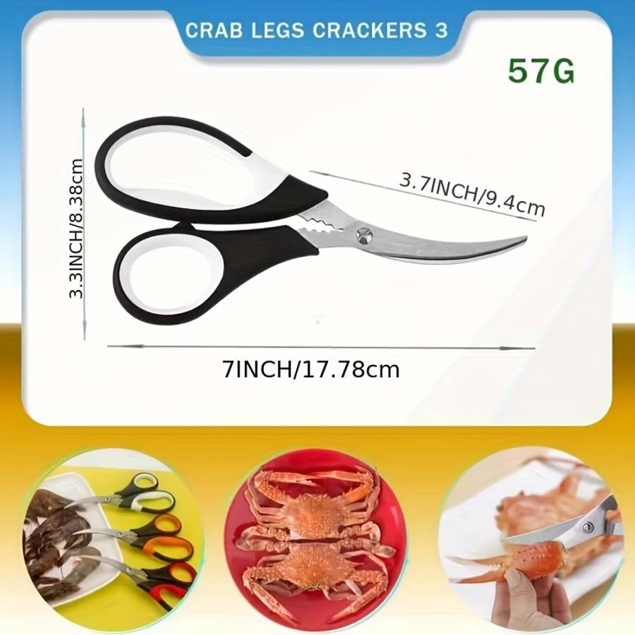 Scissors Color Black Kitchen Shears  Black And White Seafood Shears