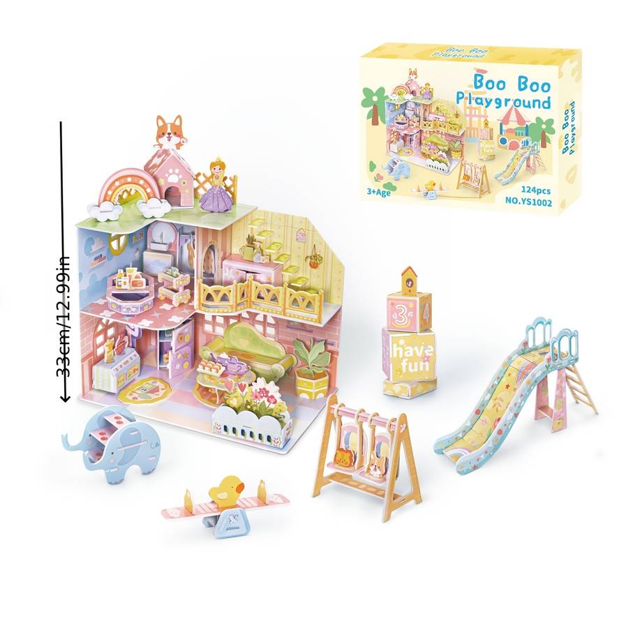 Building Toy Architectural Model Toy Set Style Happy Paradise