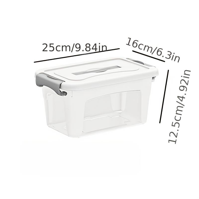Storage And Organizationcolor Transparent White Style  With Handle And No Wheels