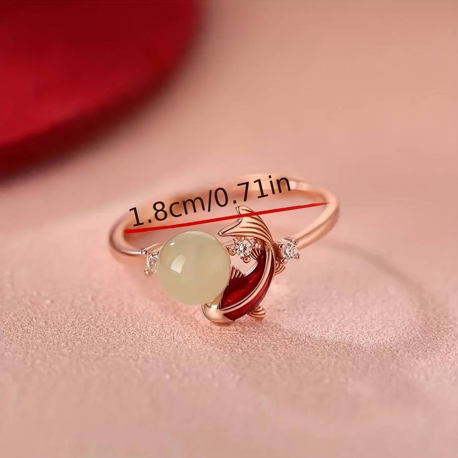 Artistic Fashion Boho Style Statement Ring Color Koi Ring