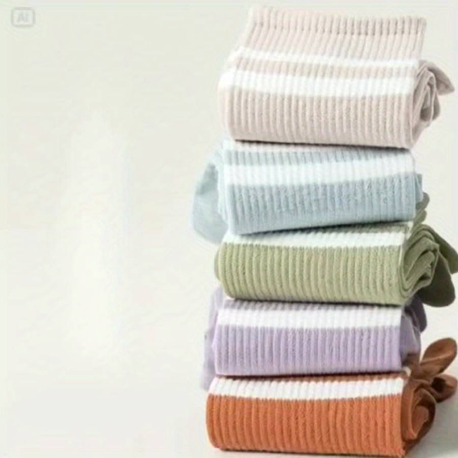 Women S Socks Color 5Pairs White Size Onesize