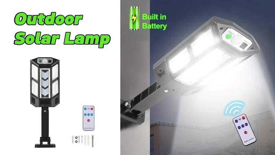 Solar Emergency Lights Color Black