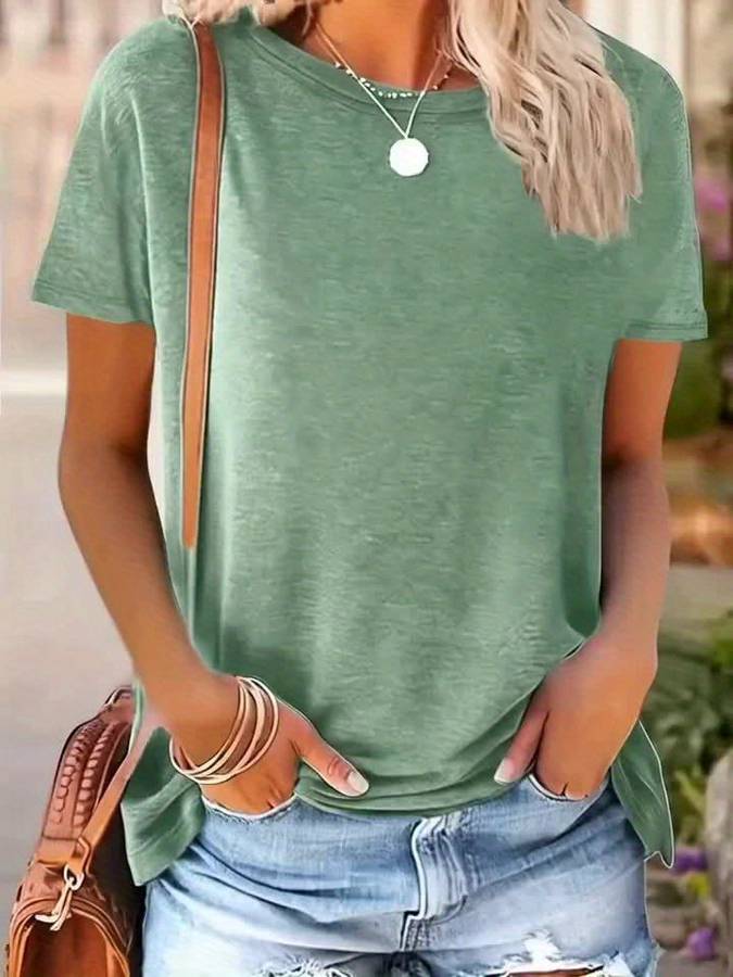 Womens T Shirt Color Light Green   Pink   Sea Blue Size4Xl
