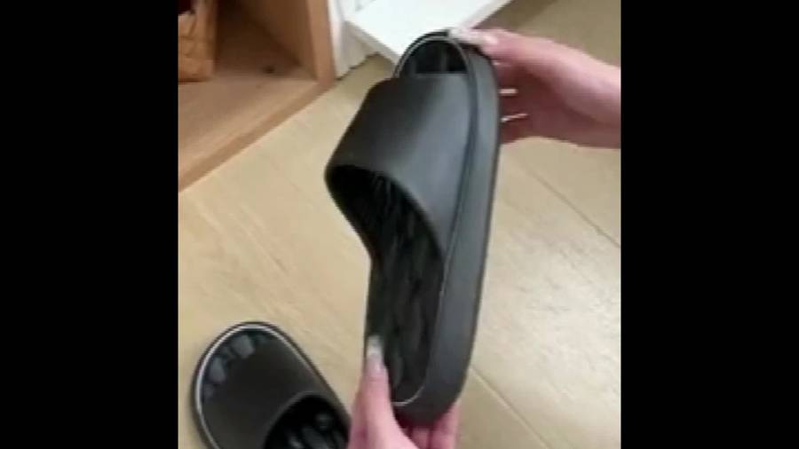 Men Slippers Summer Style Black Size Uk 8.5 To 9