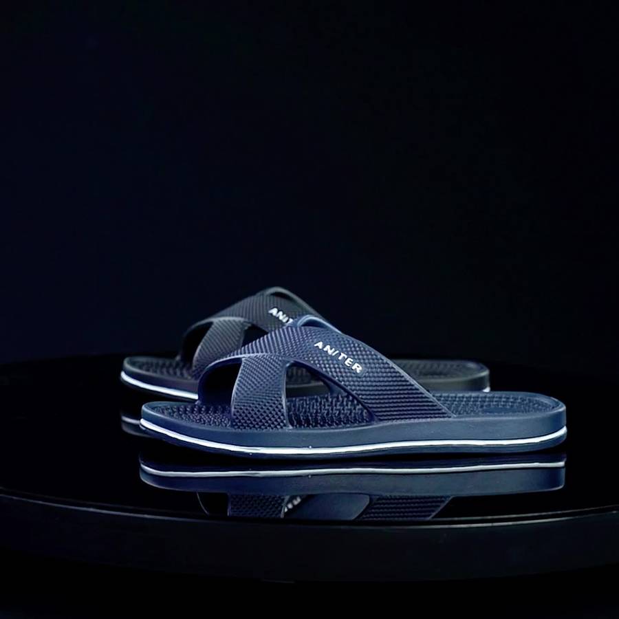 Men Slippers Summer Style Black Size Uk 5.5 To 6
