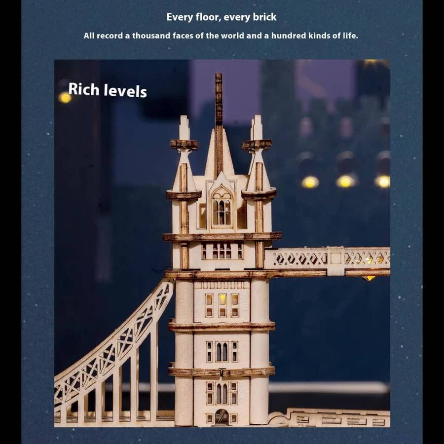 Building Toy Architectural Model Toy Set Model London Bridge Model Building Blocks Puzzle