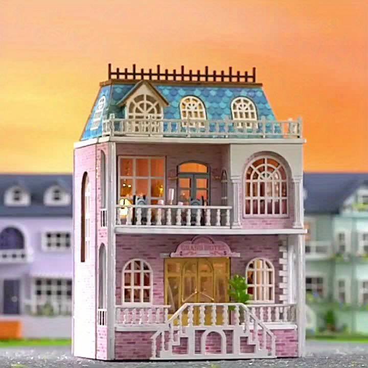 Building Toy Architectural Model Toy Set Style Pink