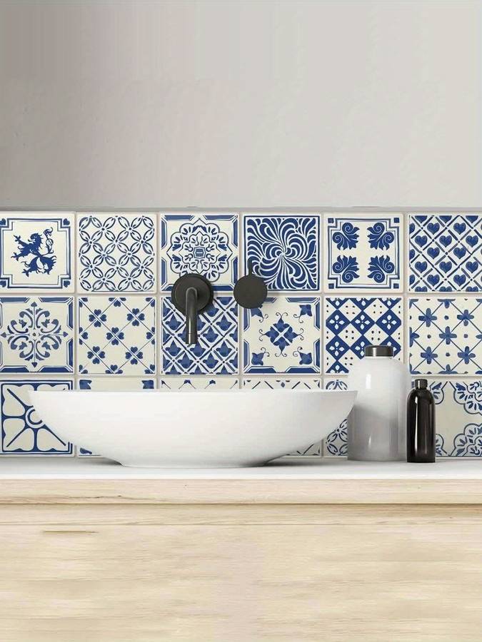 Floor Stickers Color Blue Size 7.87X7.87X1 Set Of 20Pcs