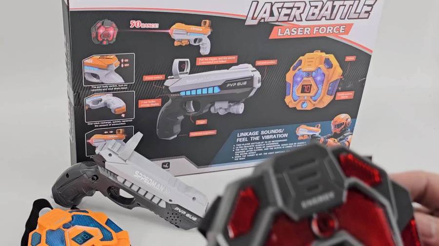 Toy Gun Color Orangegrey Set