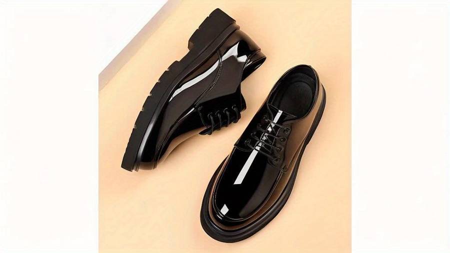 Mens Leather Shoes Color Black Sizeuk 8