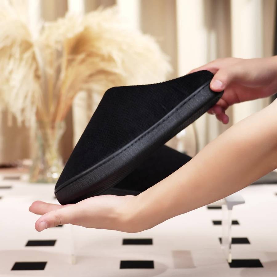 Cotton Slippers Color Black Sizeuk 6.5-7