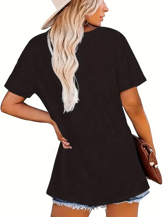 Womens T Shirt Color Brown Black White Sizexl